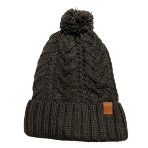Vortex - Dark Gray - Pom knit Beanie - NWT